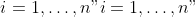 i = 1,\ldots,n